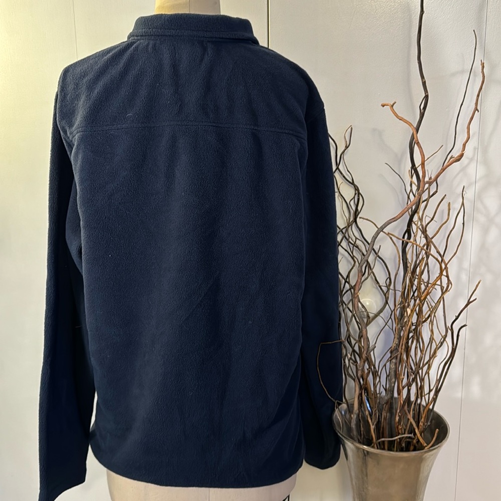 Croft & Barrow Fleece long sleeve 1/4 zip navy sweatshirt - Picture 4 of 7
